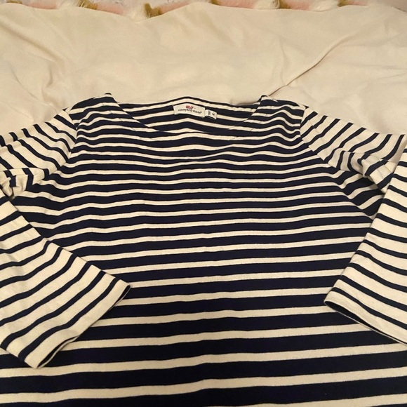 Vineyard Vines Navy Striped Knit Dress M - Picture 3 of 4
